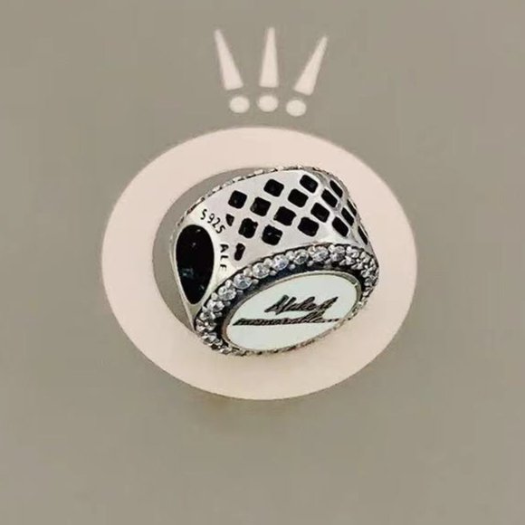 Pandora Jewel of Las Vegas Sign CZ Button Charm Vegas Exclusive - Picture 3 of 3